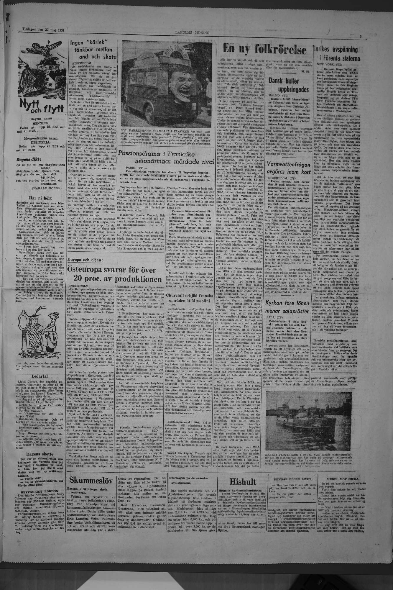 Laholms Tidning Tisdag 22 maj 1951, sida 5