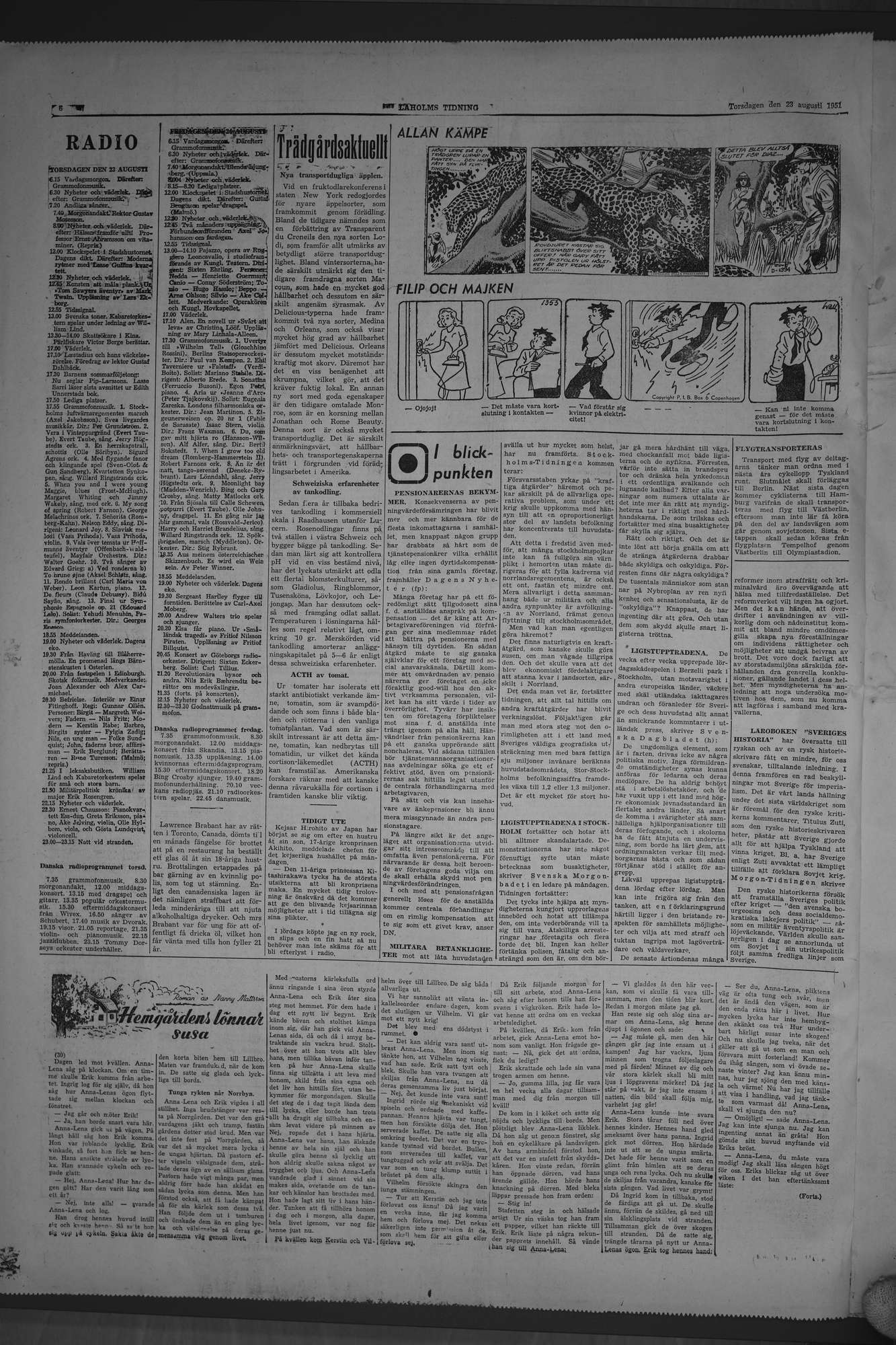 Laholms Tidning Torsdag 23 augusti 1951, sida 6
