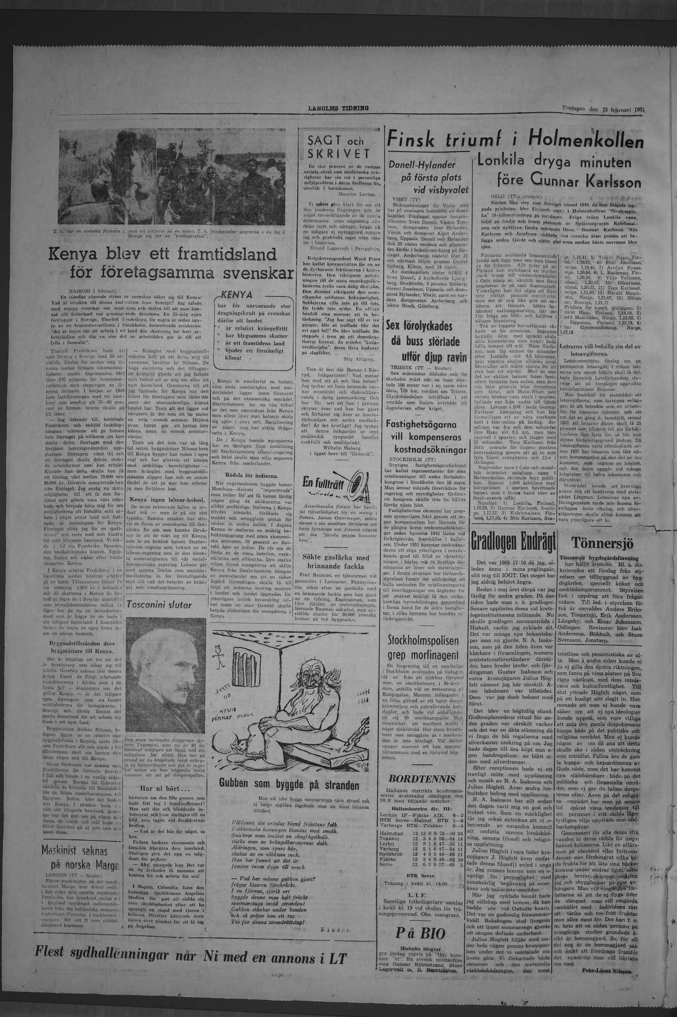 Laholms Tidning Fredag 23 februari 1951, sida 4