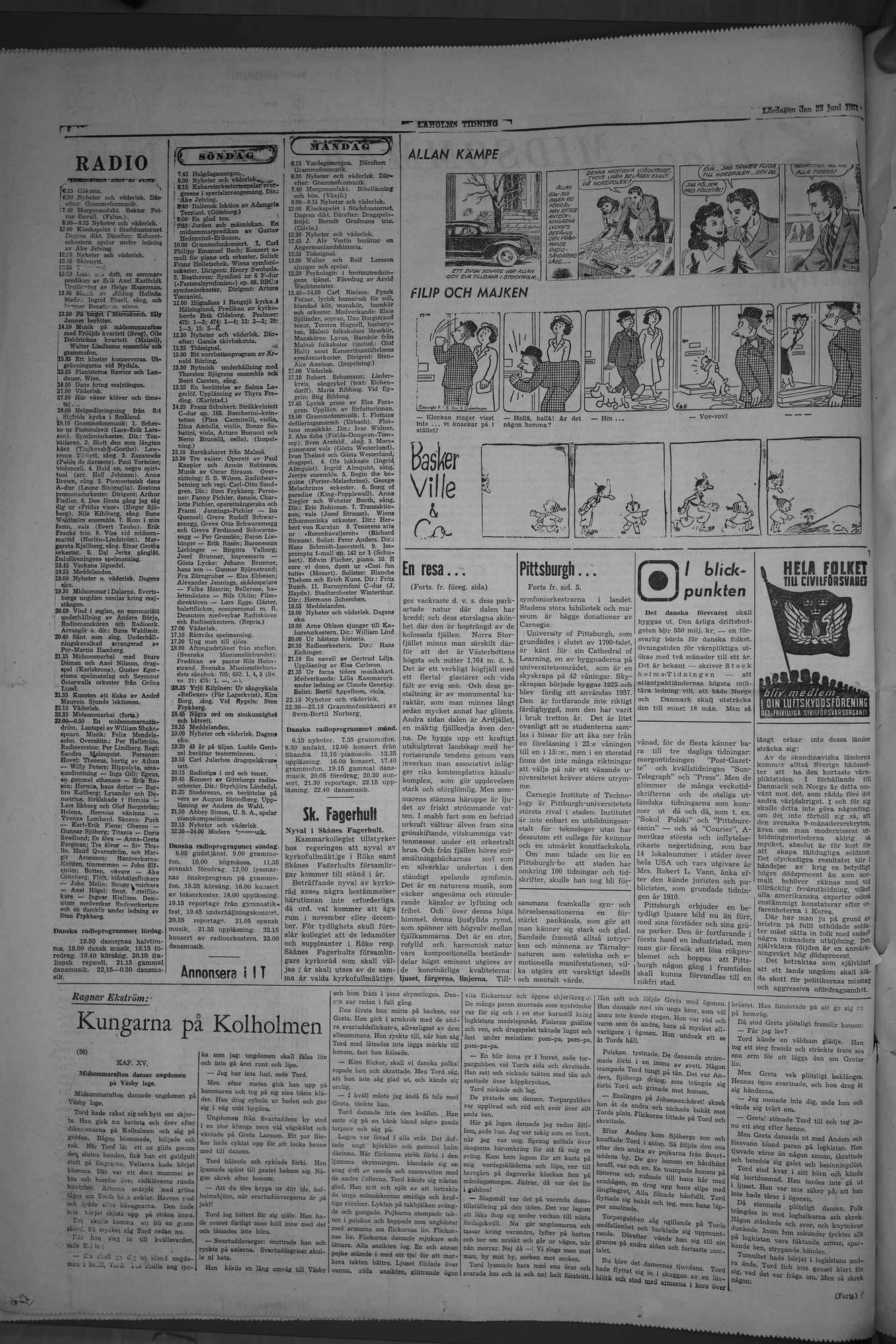 Laholms Tidning Lördag 23 juni 1951, sida 8
