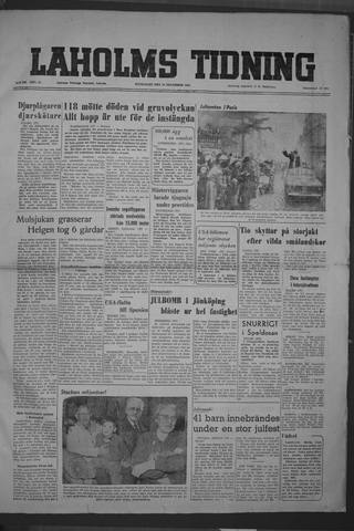 Förstasidan, Måndag 24 december 1951