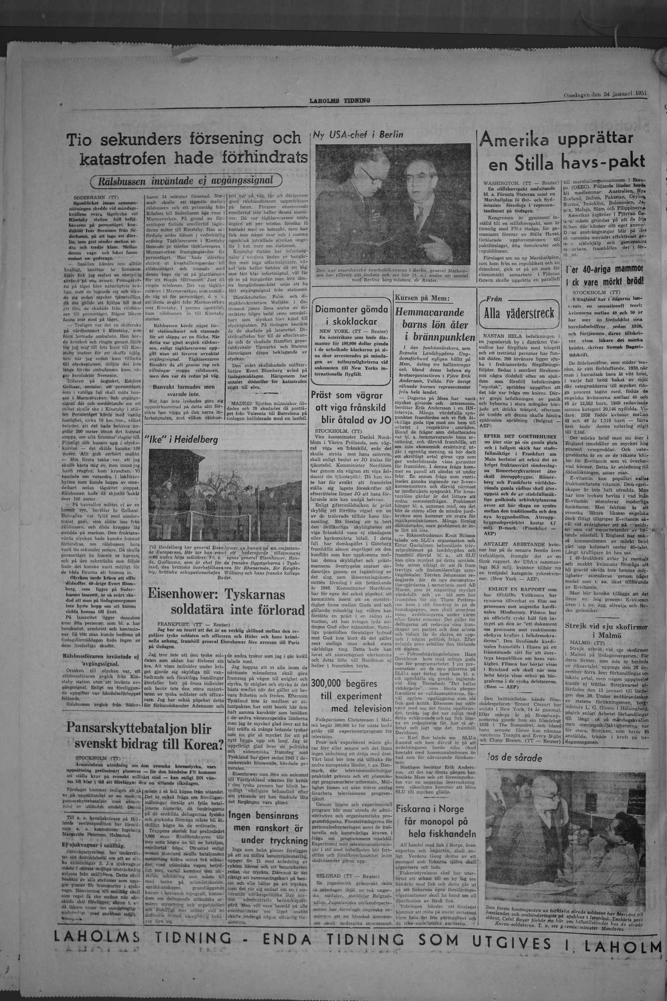 Laholms Tidning Onsdag 24 januari 1951, sida 4