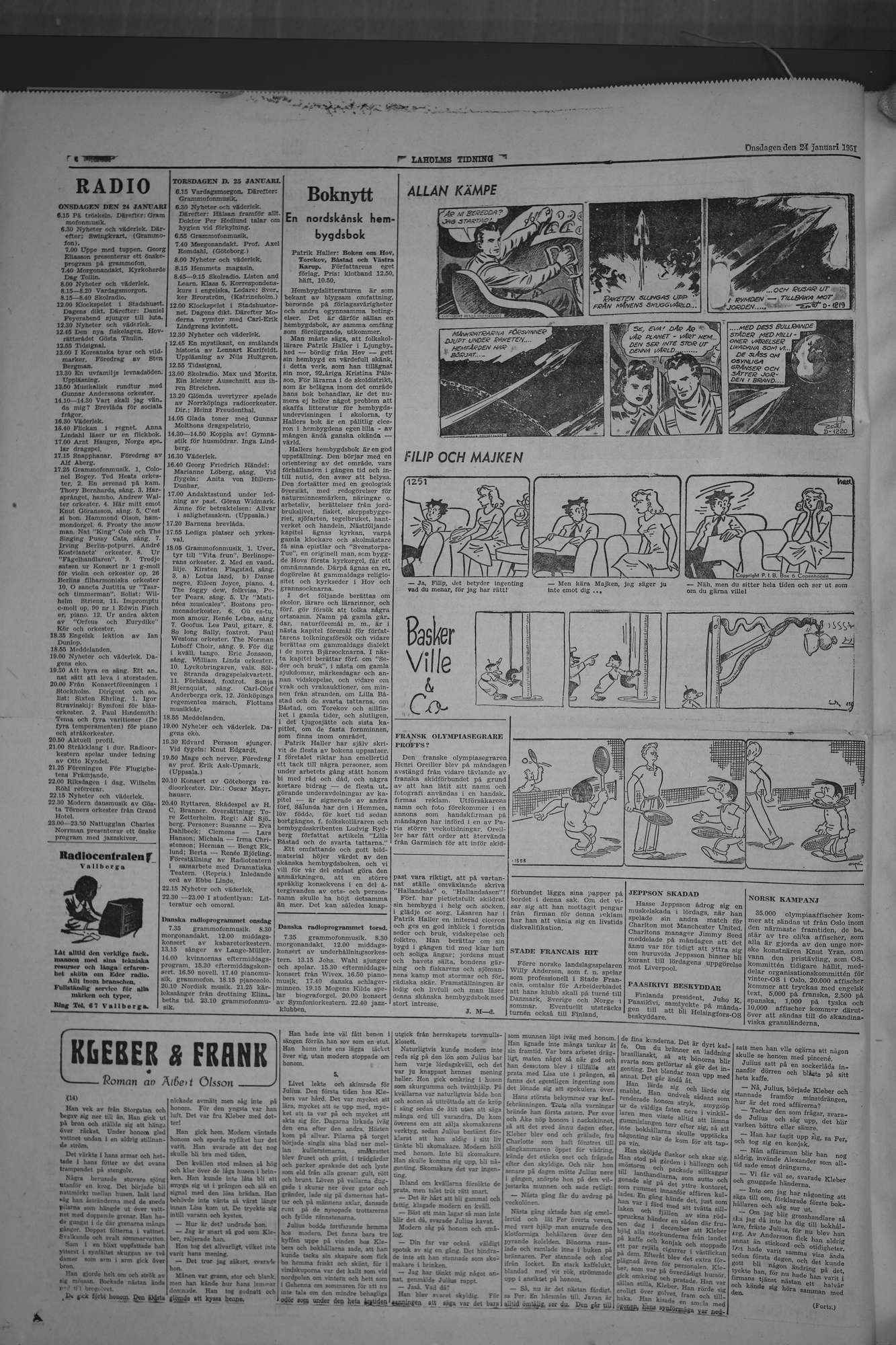 Laholms Tidning Onsdag 24 januari 1951, sida 6