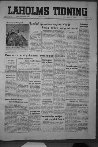 Förstasidan, Torsdag 24 maj 1951