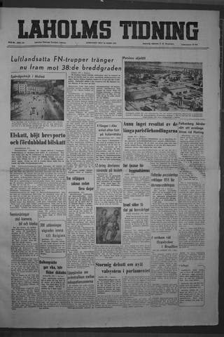 Förstasidan, Lördag 24 mars 1951