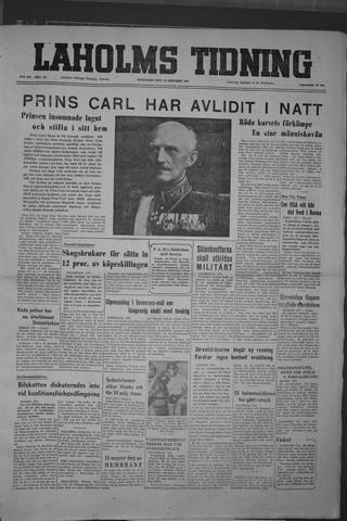 Förstasidan, Onsdag 24 oktober 1951