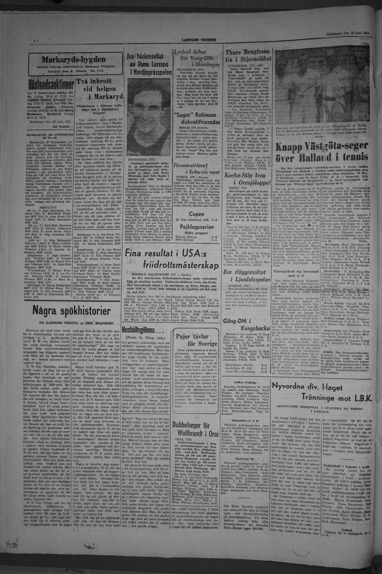 Laholms Tidning Måndag 25 juni 1951, sida 4