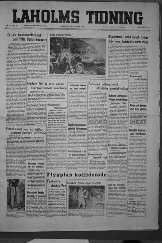 Förstasidan, Torsdag 26 april 1951