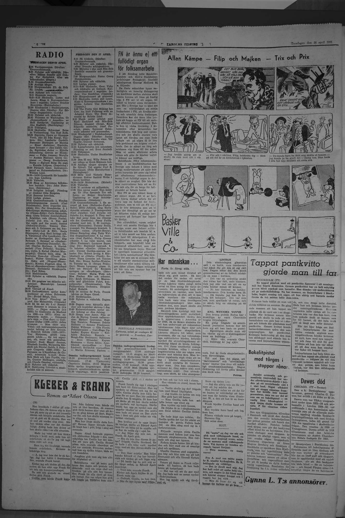 Laholms Tidning Torsdag 26 april 1951, sida 6