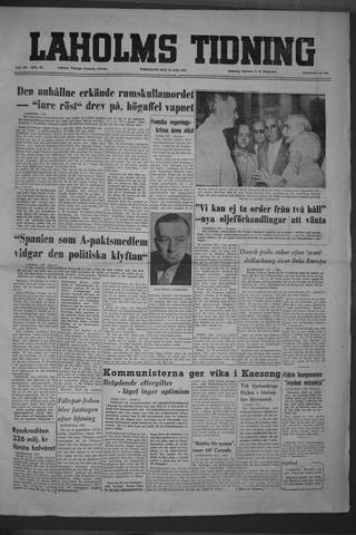 Förstasidan, Torsdag 26 juli 1951