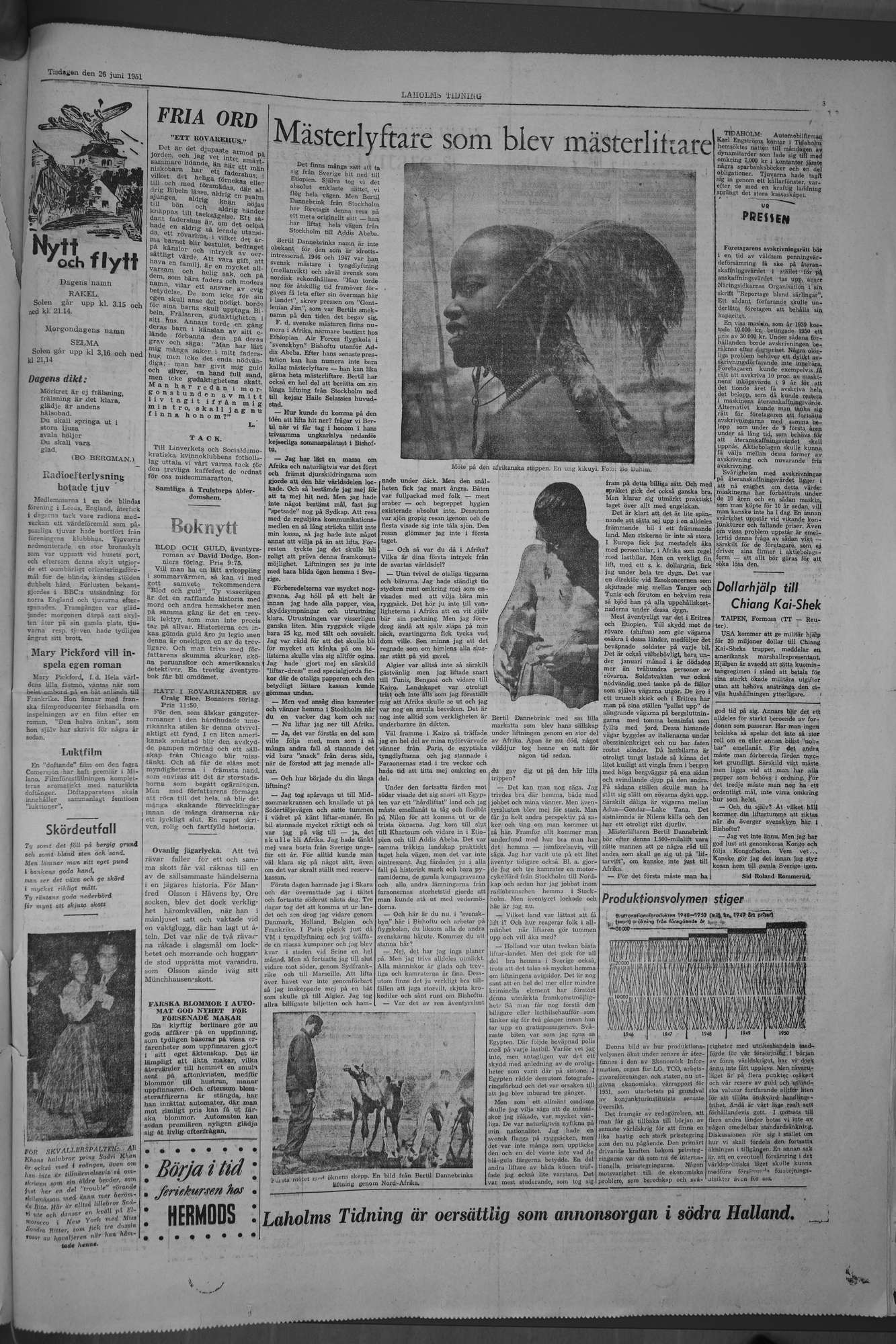 Laholms Tidning Tisdag 26 juni 1951, sida 5