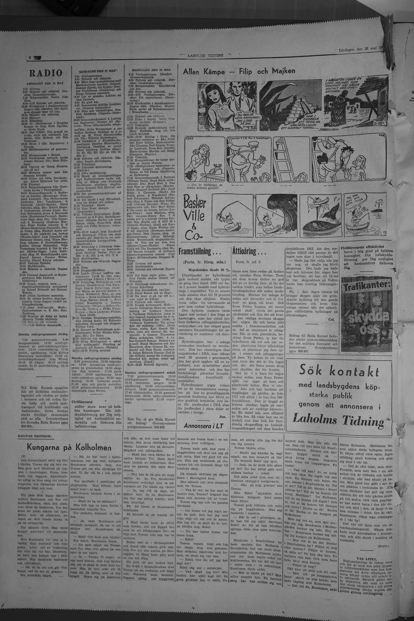 Laholms Tidning Lördag 26 maj 1951, sida 8