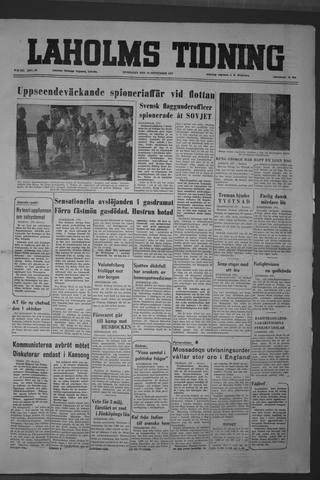 Förstasidan, Onsdag 26 september 1951