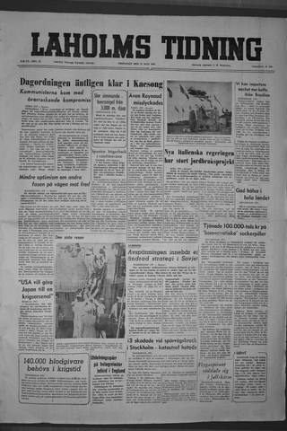 Förstasidan, Fredag 27 juli 1951