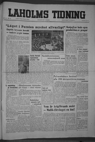 Förstasidan, Onsdag 27 juni 1951