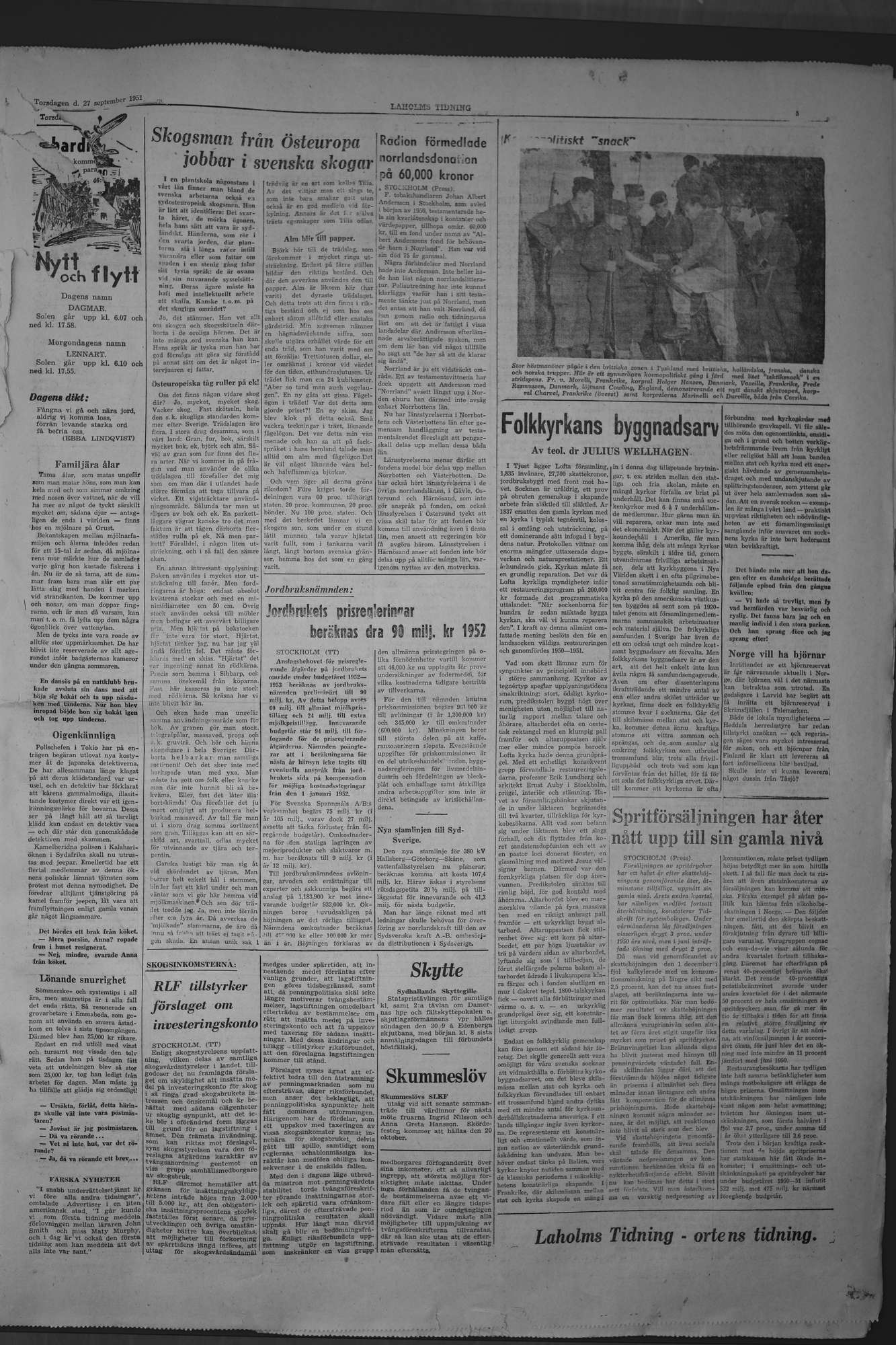 Laholms Tidning Torsdag 27 september 1951, sida 5