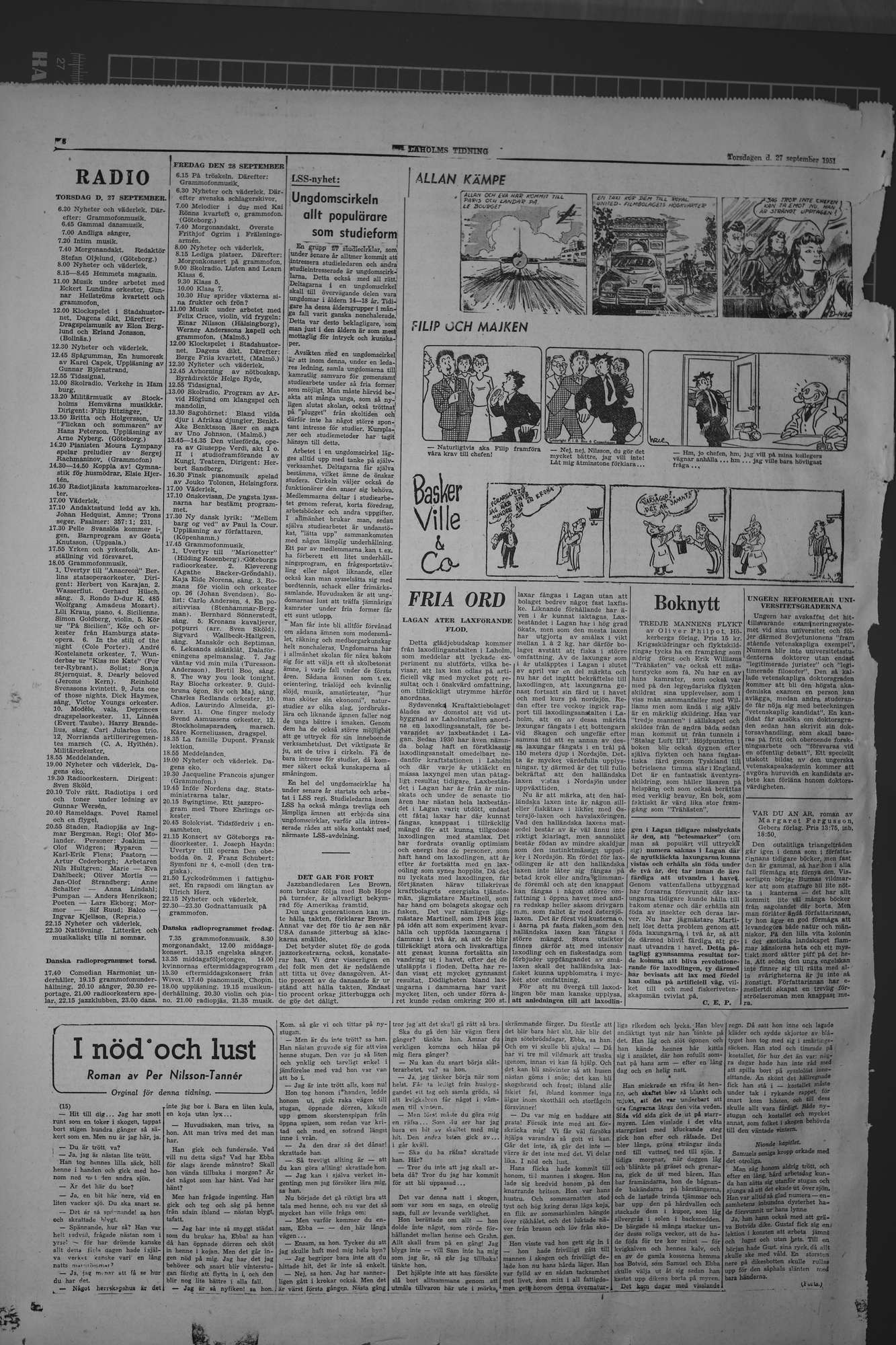 Laholms Tidning Torsdag 27 september 1951, sida 6