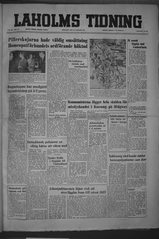Förstasidan, Tisdag 28 augusti 1951