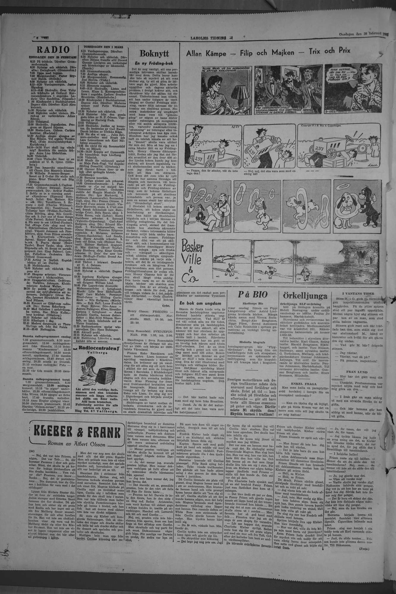 Laholms Tidning Onsdag 28 februari 1951, sida 6