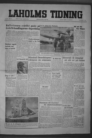 Förstasidan, Lördag 28 juli 1951