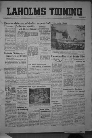 Förstasidan, Måndag 28 maj 1951