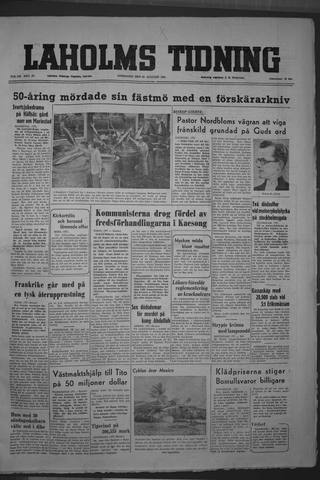 Förstasidan, Onsdag 29 augusti 1951