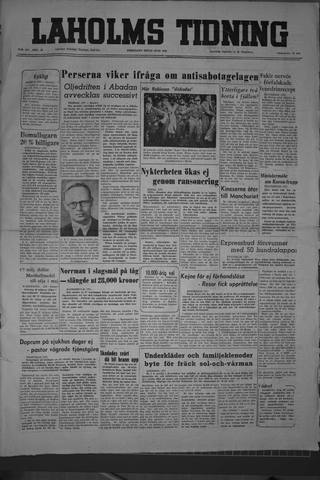 Förstasidan, Fredag 29 juni 1951