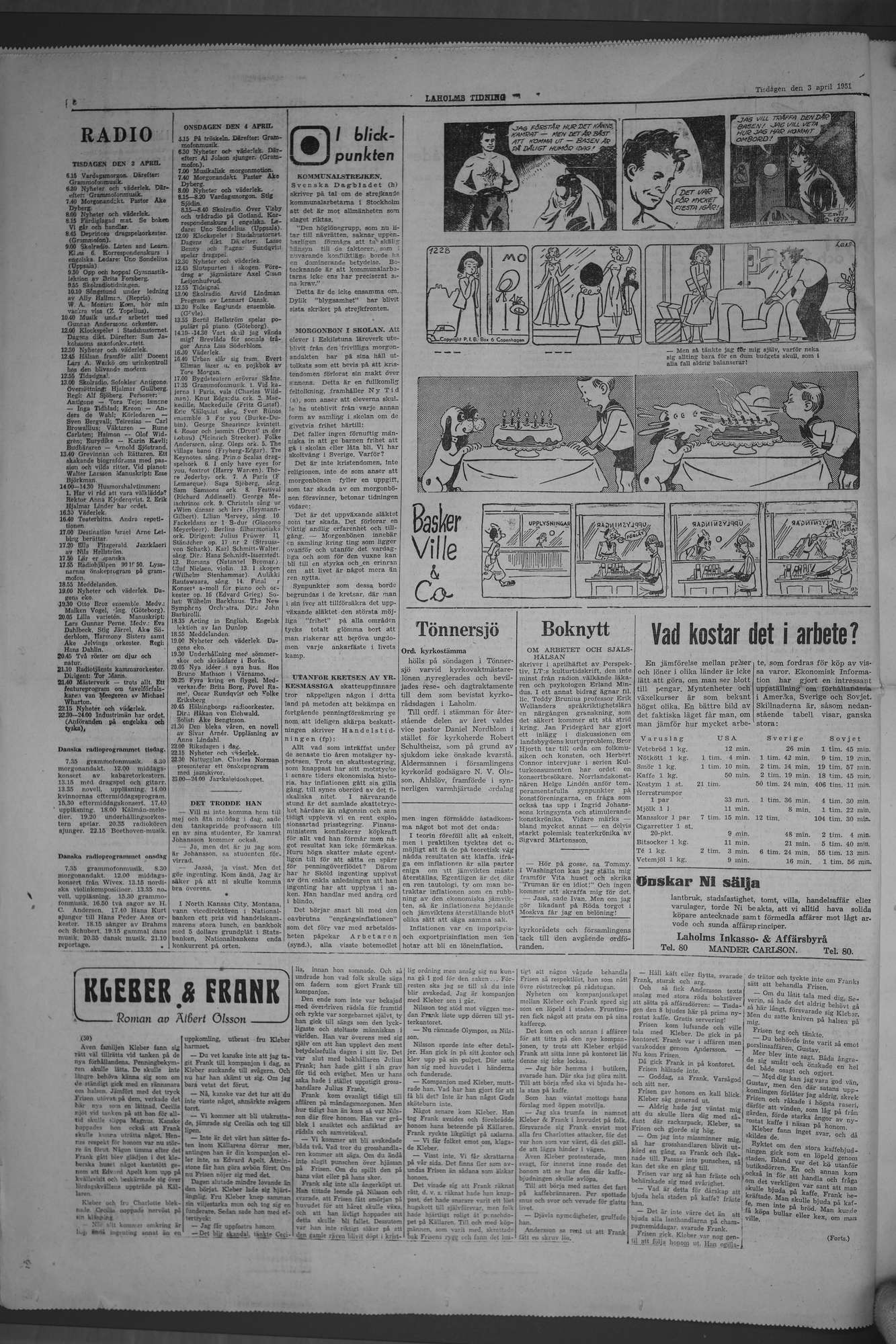 Laholms Tidning Tisdag 3 april 1951, sida 6