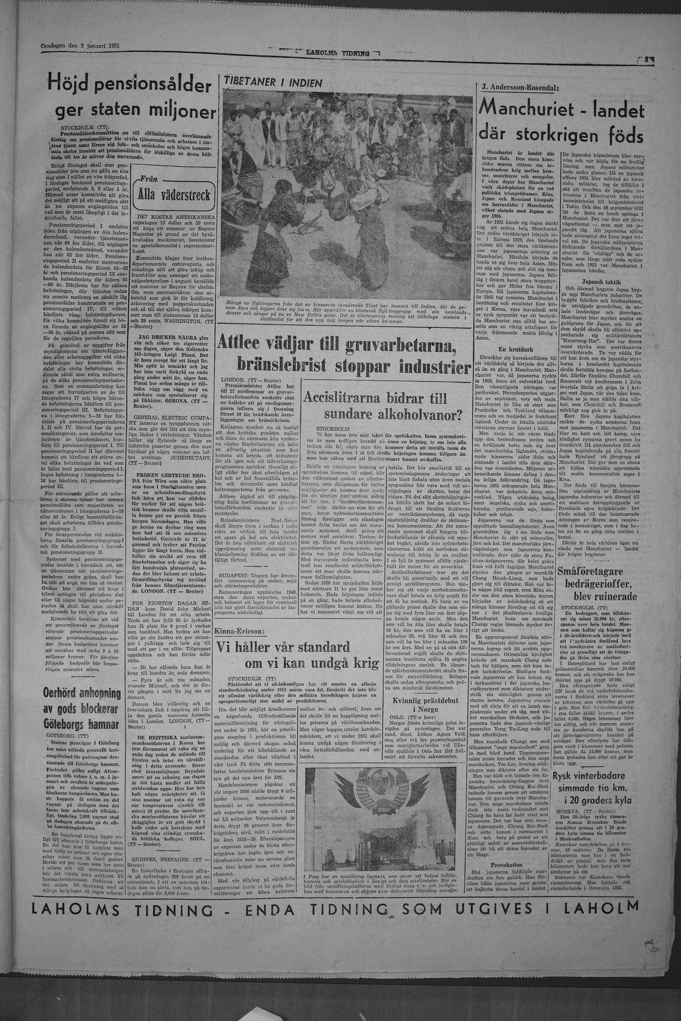 Laholms Tidning Onsdag 3 januari 1951, sida 5