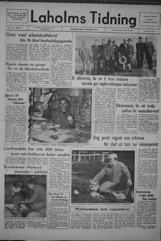 Förstasidan, Onsdag 20 oktober 1965