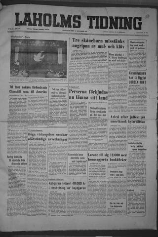 Förstasidan, Måndag 31 december 1951