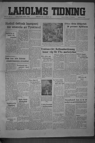 Förstasidan, Onsdag 31 januari 1951