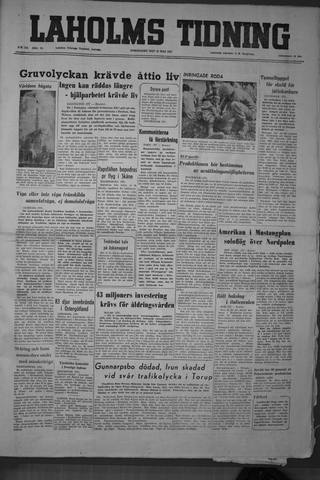 Förstasidan, Torsdag 31 maj 1951