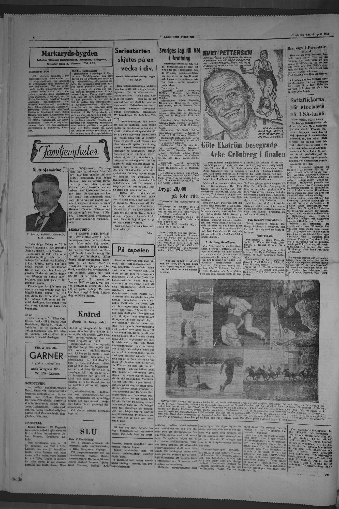 Laholms Tidning Onsdag 4 april 1951, sida 4