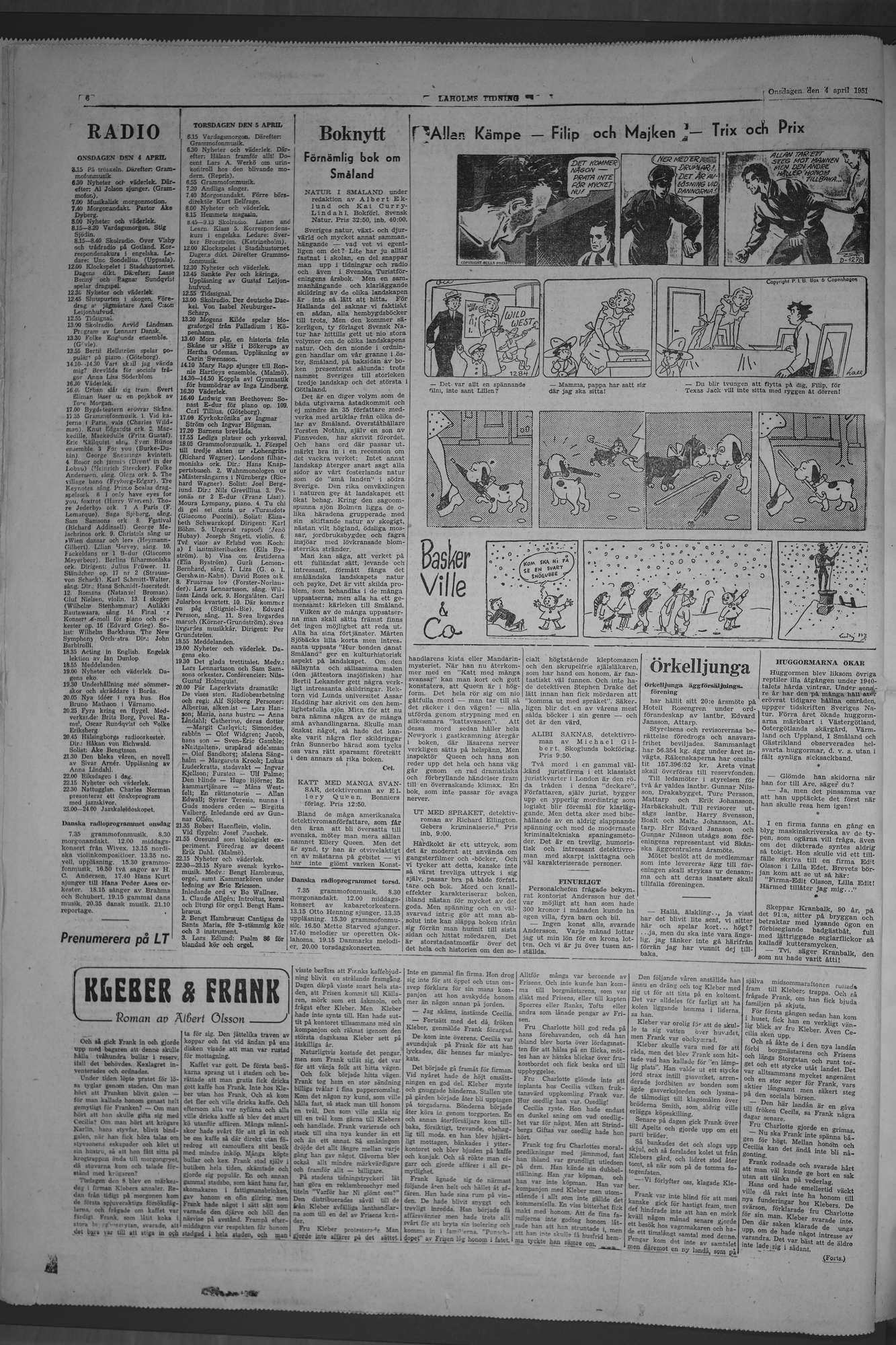 Laholms Tidning Onsdag 4 april 1951, sida 6