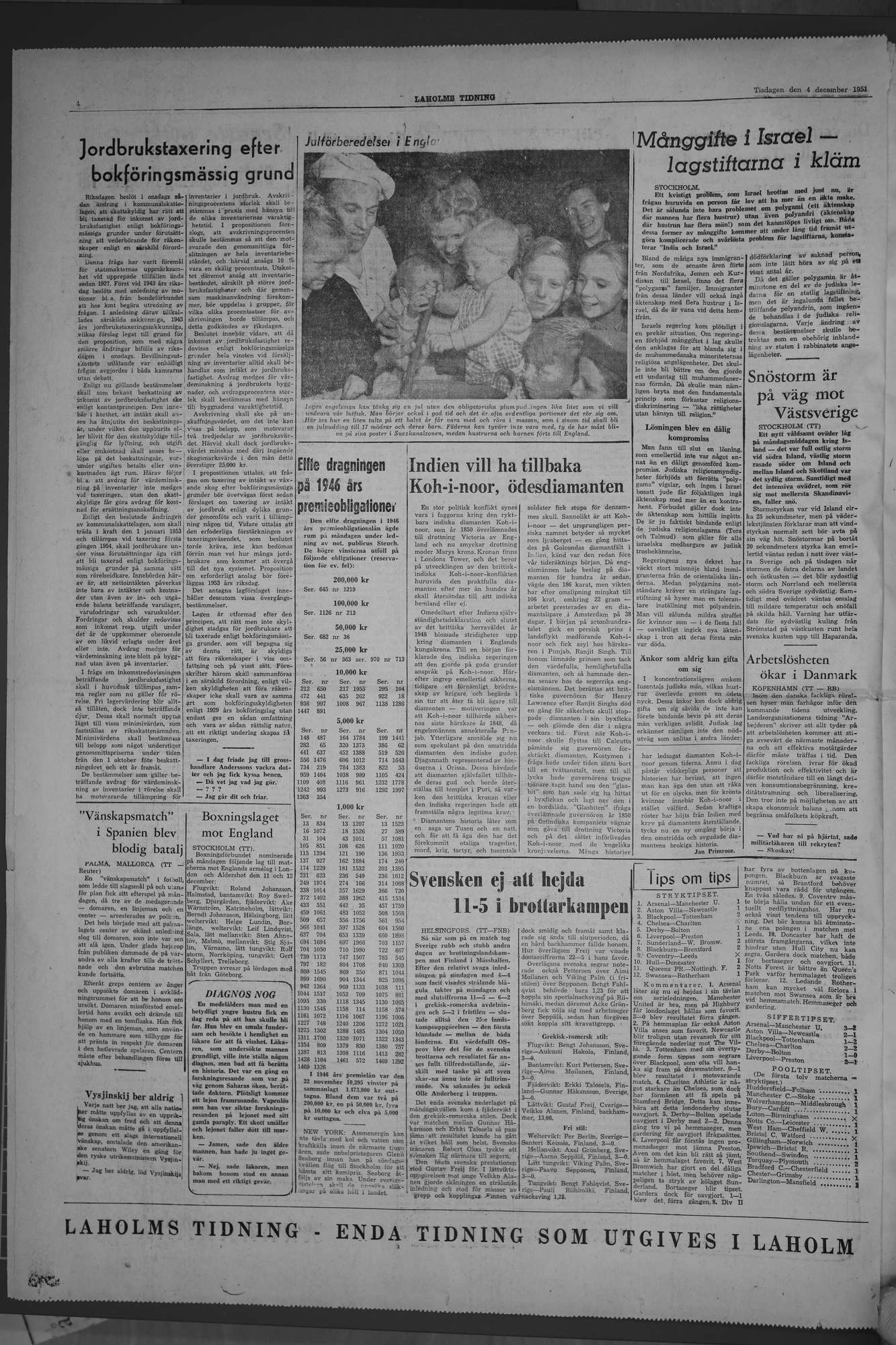 Laholms Tidning Tisdag 4 december 1951, sida 4