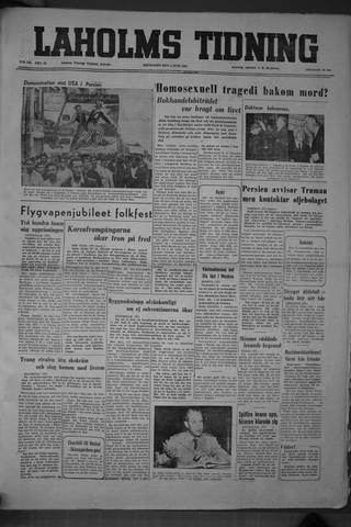 Förstasidan, Måndag 4 juni 1951