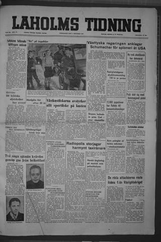 Förstasidan, Torsdag 4 oktober 1951