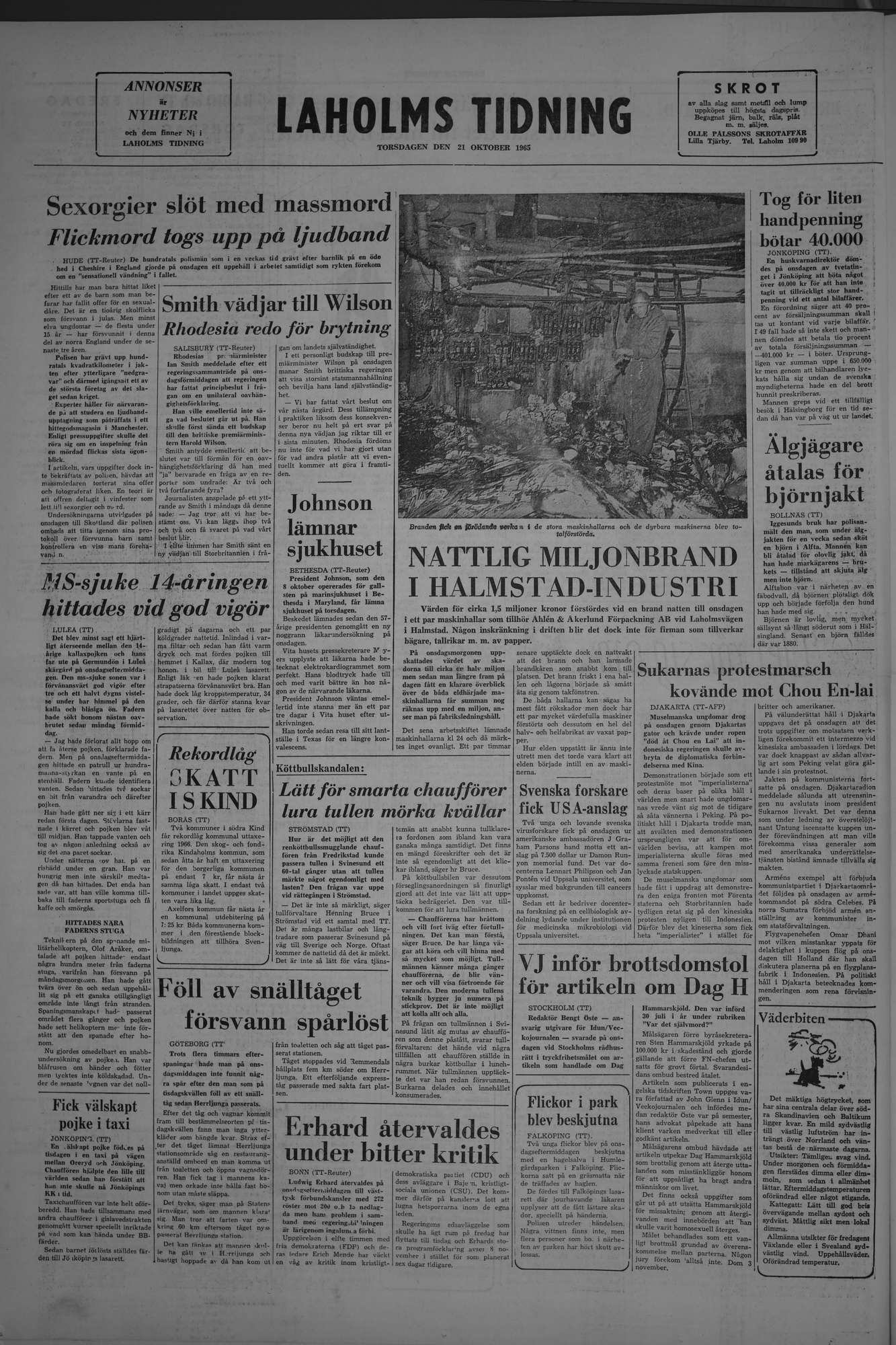 Laholms Tidning Torsdag 21 oktober 1965, sida 8