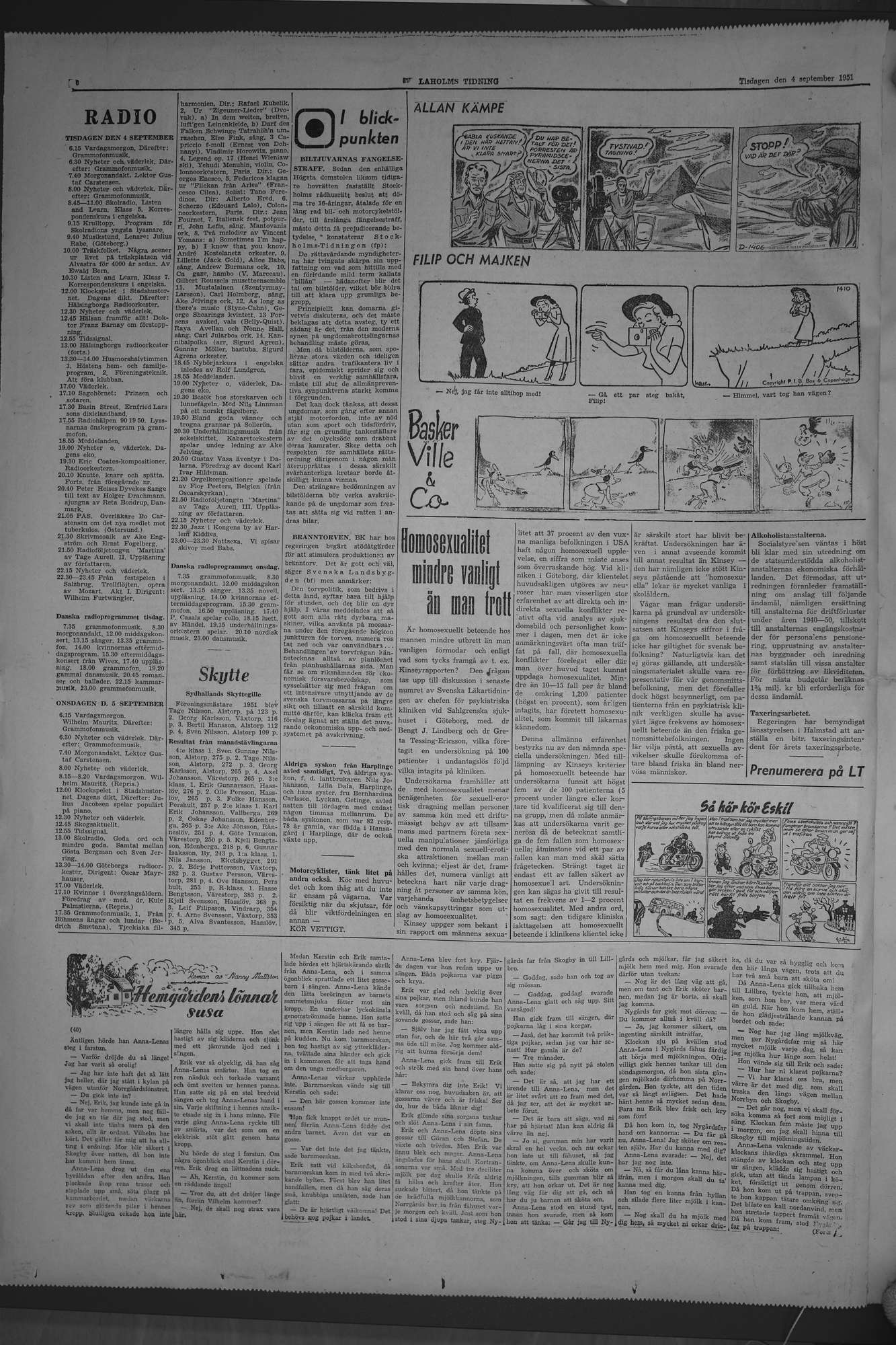 Laholms Tidning Tisdag 4 september 1951, sida 6