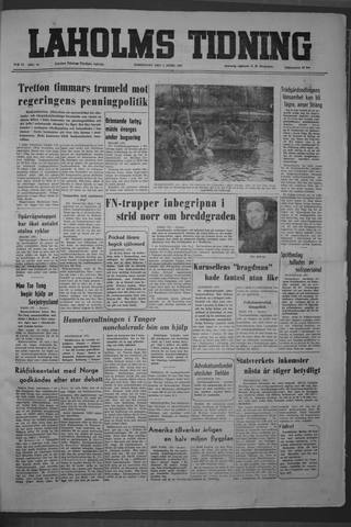 Förstasidan, Torsdag 5 april 1951