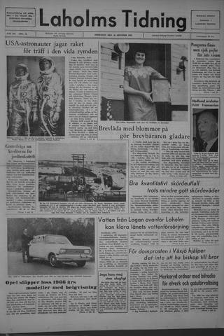 Förstasidan, Fredag 22 oktober 1965
