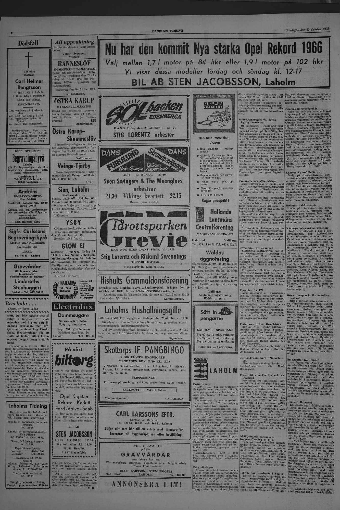 Laholms Tidning Fredag 22 oktober 1965, sida 2