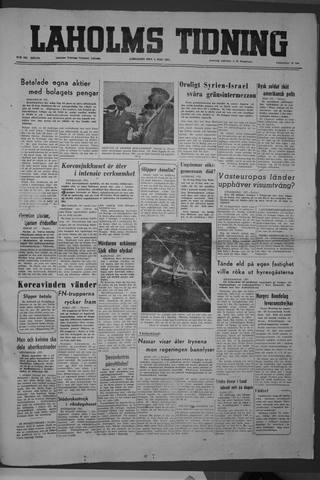 Förstasidan, Lördag 5 maj 1951