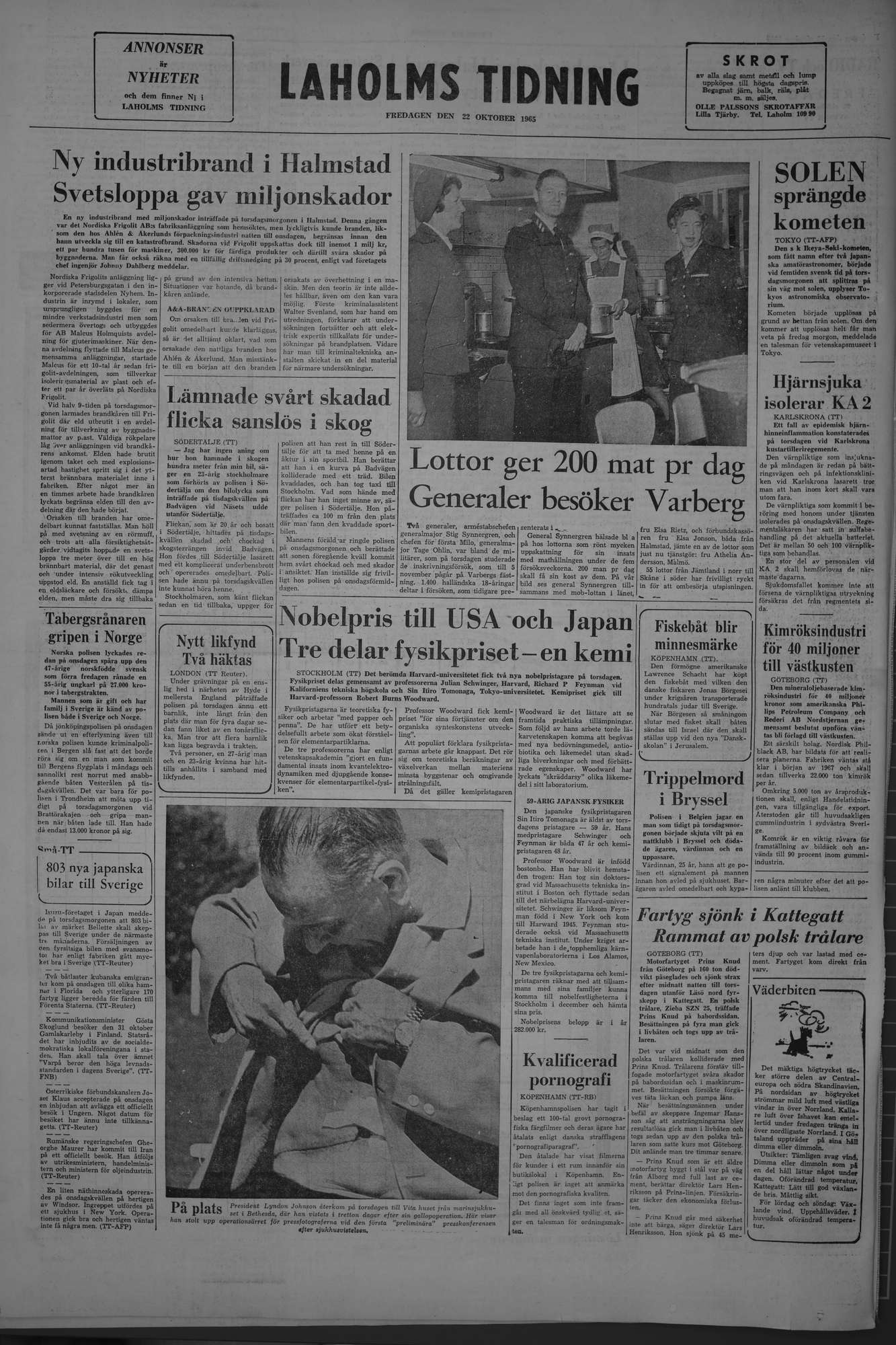 Laholms Tidning Fredag 22 oktober 1965, sida 8