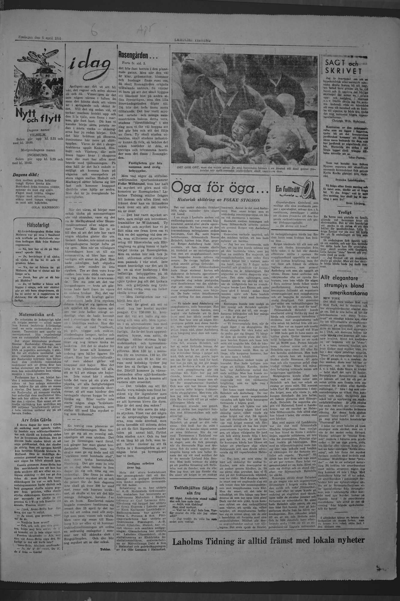 Laholms Tidning Fredag 6 april 1951, sida 7