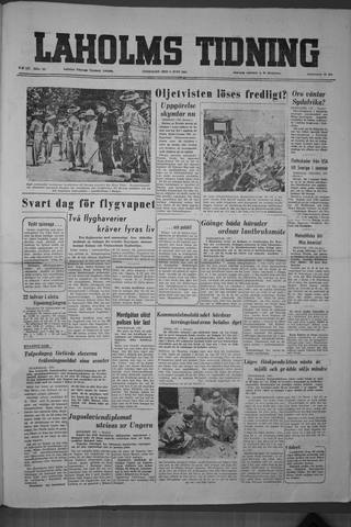 Förstasidan, Onsdag 6 juni 1951