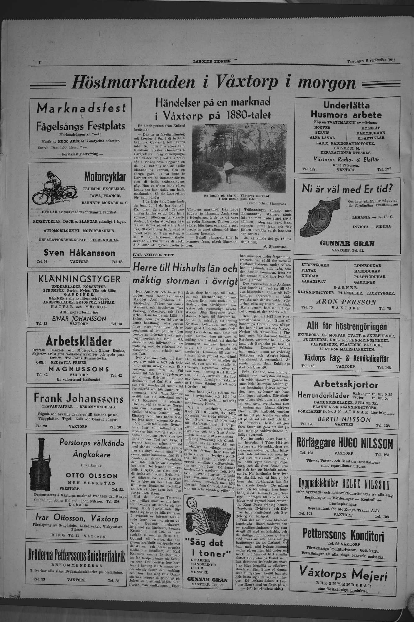 Laholms Tidning Torsdag 6 september 1951, sida 4
