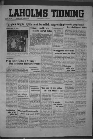 Förstasidan, Lördag 7 april 1951