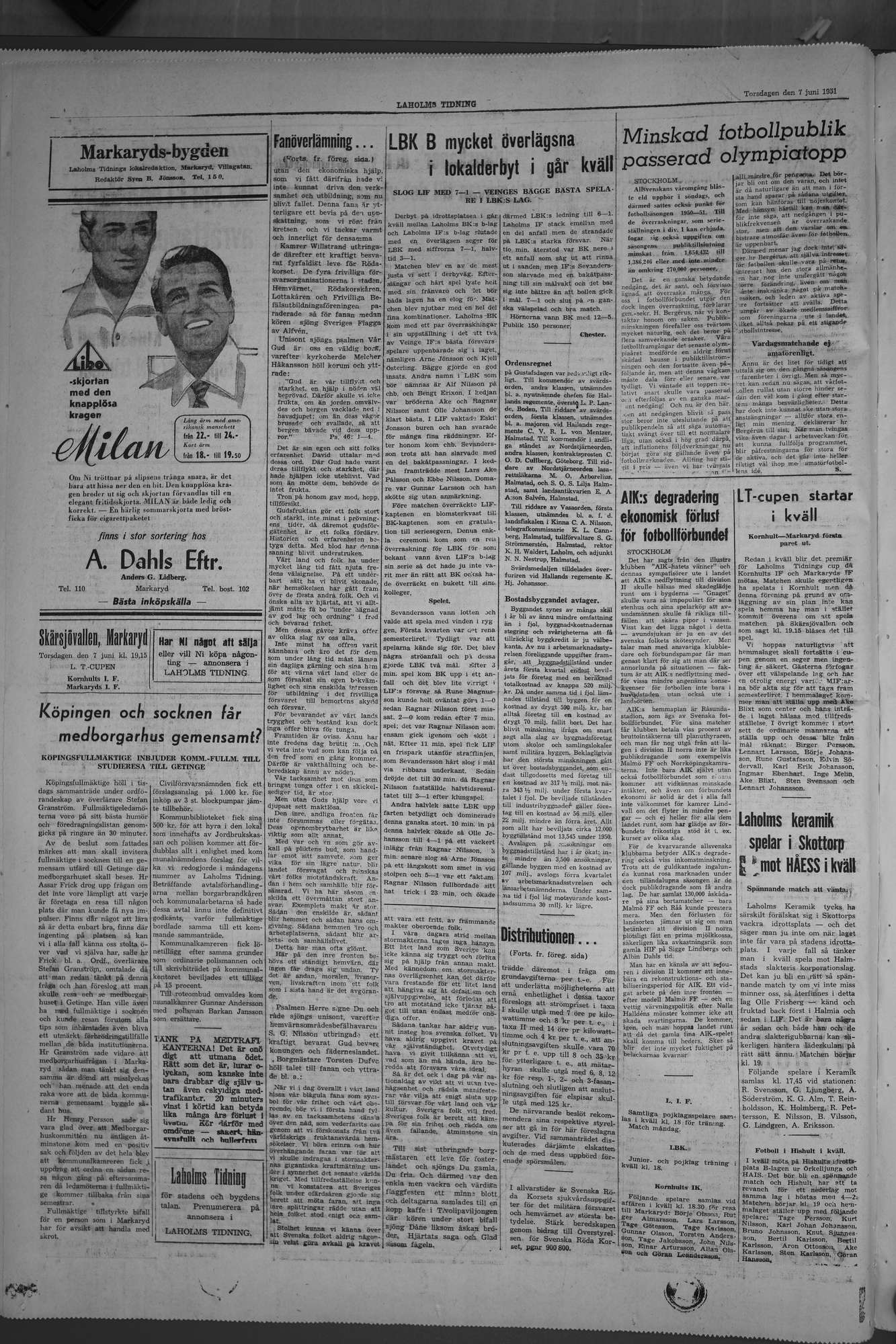 Laholms Tidning Torsdag 7 juni 1951, sida 4